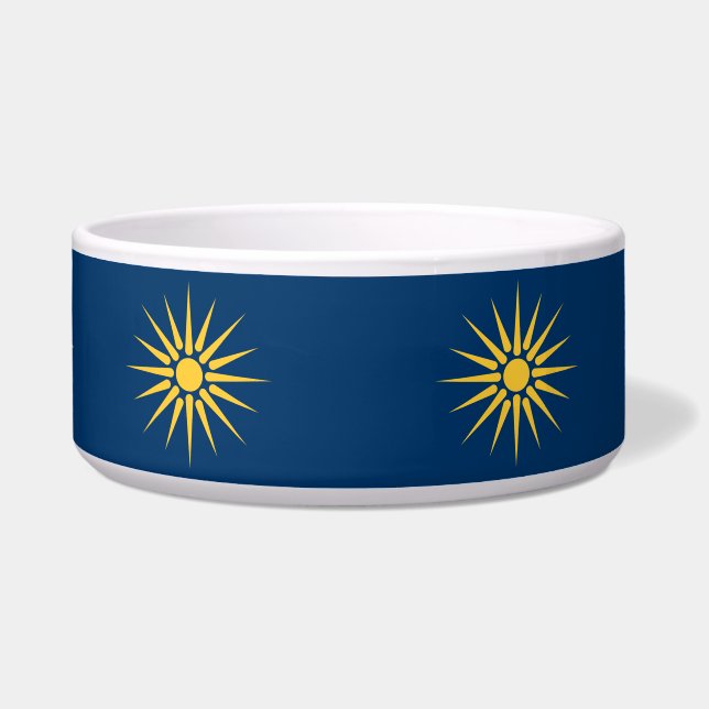 Macedonia Flag Pet Bowl (Front)