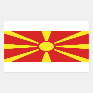 Macedonia flag rectangular sticker