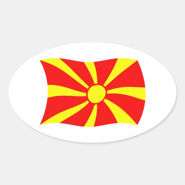 Macedonia Flag Sticker (Front)
