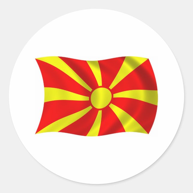 Macedonia Flag Sticker (Front)
