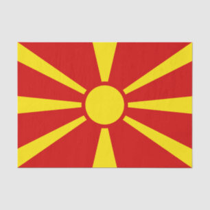 Macedonia flag tissue paper