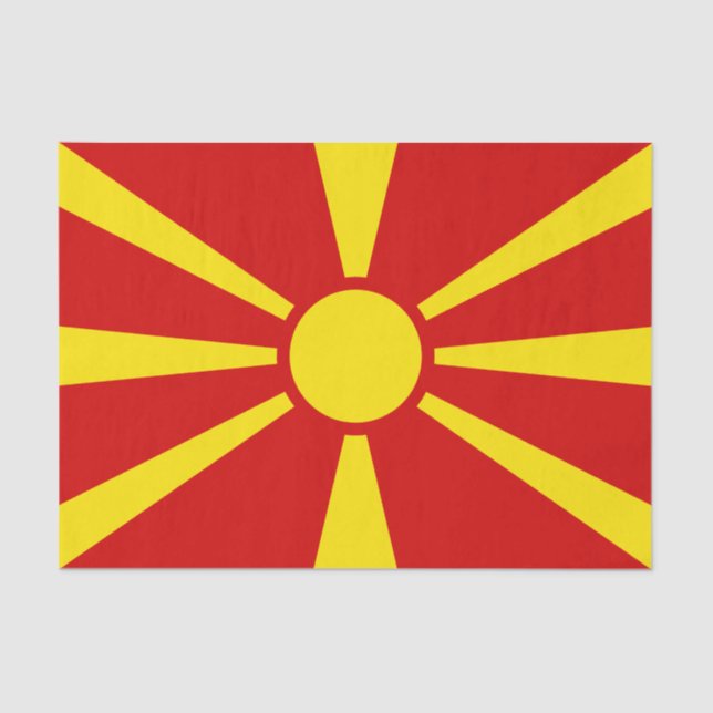 Macedonia flag tissue paper (Front)
