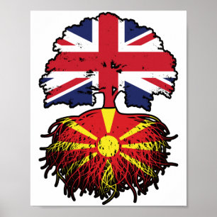 Macedonia Macedonian British UK United Kingdom Poster
