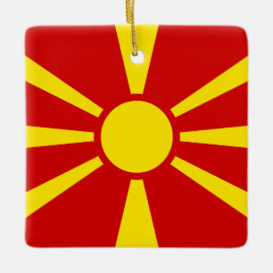 Macedonia (Macedonian) Flag  Ceramic Ornament