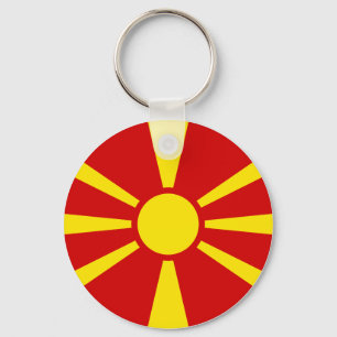 Macedonia (Macedonian) Flag Key Ring
