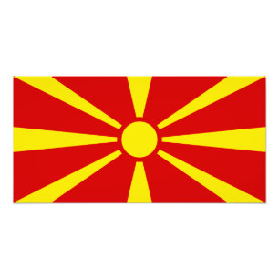 Macedonia – Macedonian Flag Photo Print