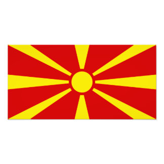 Macedonia – Macedonian Flag Photo Print