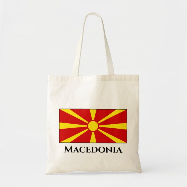 Macedonia (Macedonian) Flag Tote Bag (Front)