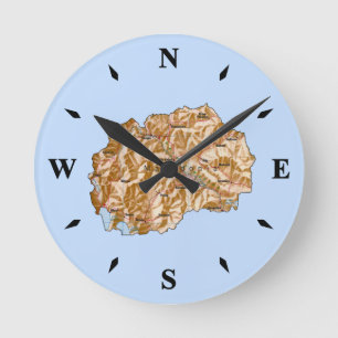 Macedonia Map Clock