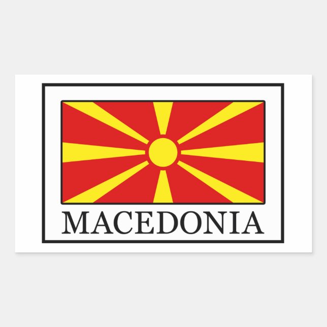 Macedonia Rectangular Sticker (Front)