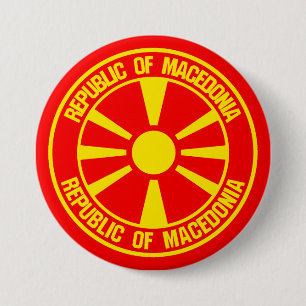 Macedonia Round Emblem 7.5 Cm Round Badge