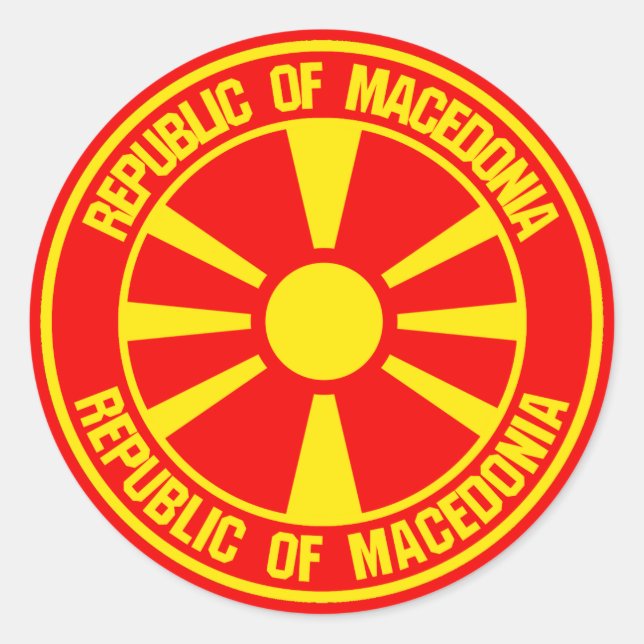 Macedonia Round Emblem Classic Round Sticker (Front)