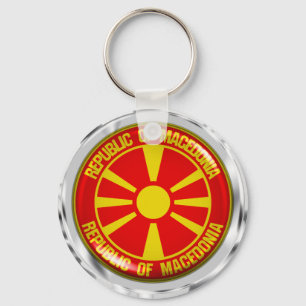 Macedonia Round Emblem Key Ring