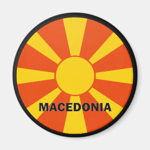 Macedonia Roundel quality Flag Magnet