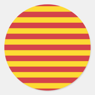 Macedonia Vietnam flag stripes Classic Round Sticker