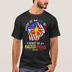 Macedonian American America Pride Foreign Macedoni T-Shirt