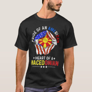 Macedonian American America Pride Foreign Macedoni T-Shirt