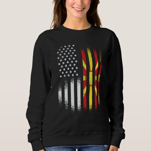 Macedonian American Heritage Month Macedonia Patri Sweatshirt (Front)