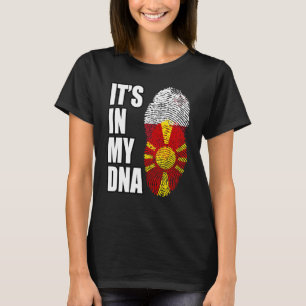 Macedonian And Maltese Mix DNA Heritage Flag T-Shirt