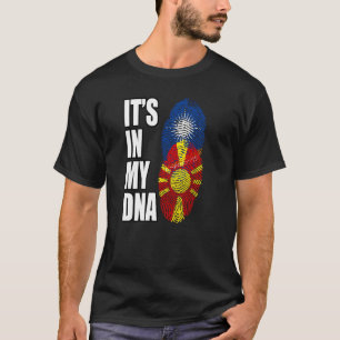 Macedonian And Marshallese Mix DNA Heritage Flag T-Shirt