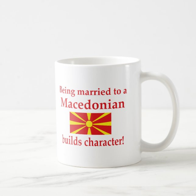 Macedonian Builds Character Coffee Mug (Right)