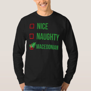 Macedonian Funny Macedonia Pajama Christmas T-Shirt