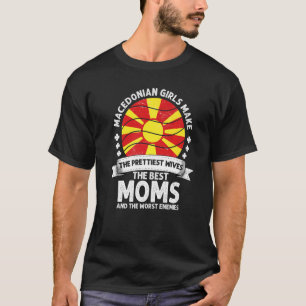 Macedonian Mum Mothers Day Mama Macedonian America T-Shirt