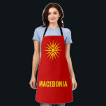 Macedonian Sun Знаме на Република Македонија Flag Apron<br><div class="desc">Macedonian Sun Знаме на Република Македонија Flag Apron</div>