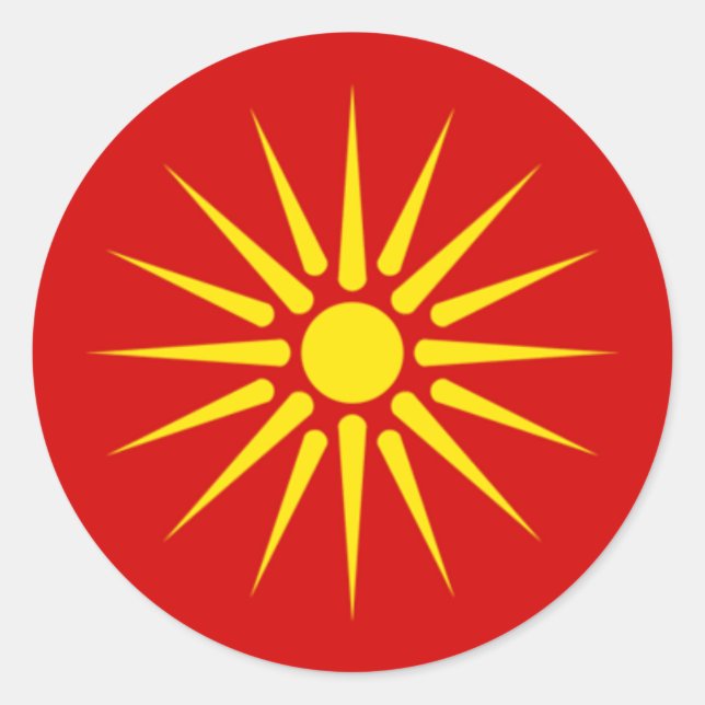 Macedonian Sun Sticker (Front)