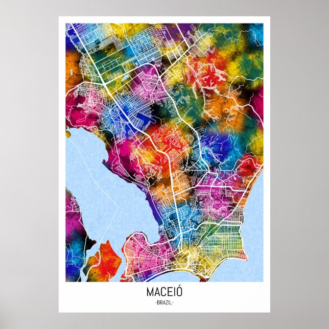 Maceió Brazil City Map Poster (Front)