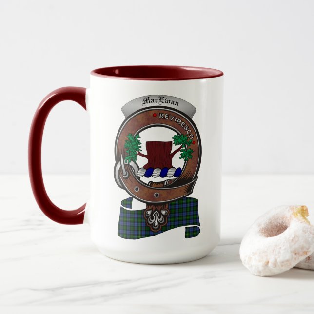 MacEwan/MacEwen Clan Badge Combo15oz Mug (With Donut)
