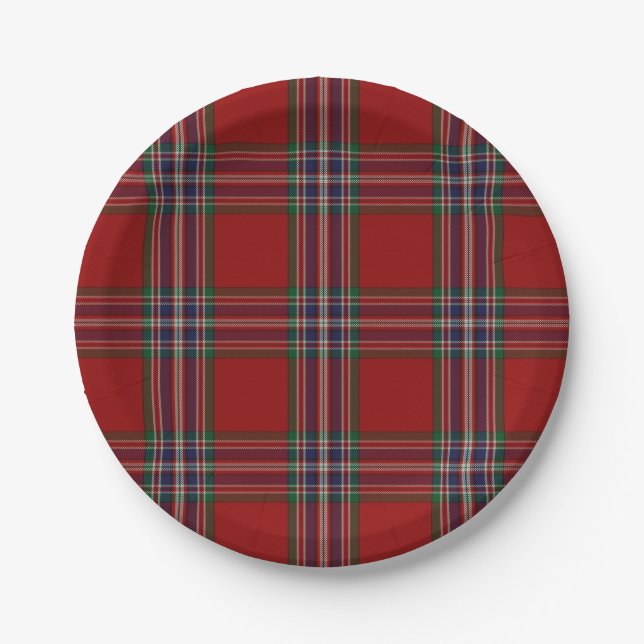 MacFarlane Clan Tartan Plaid Paper Plate (Front)