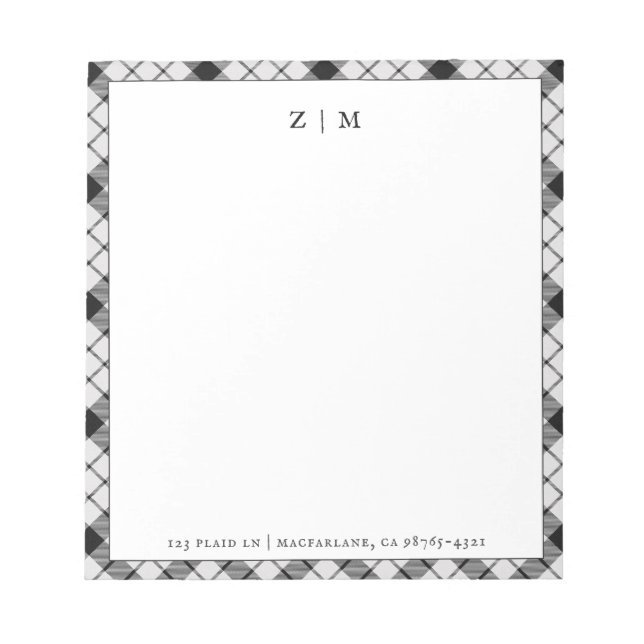 MacFarlane Clan Tartan Plaid Pattern Notepad (Front)