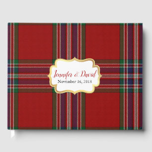 MacFarlane Plaid Wedding Guest Book