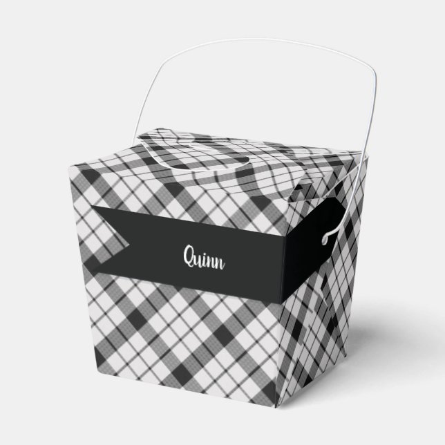MacFarlane Scottish Tartan Plaid Pattern Favour Box (Front Side)