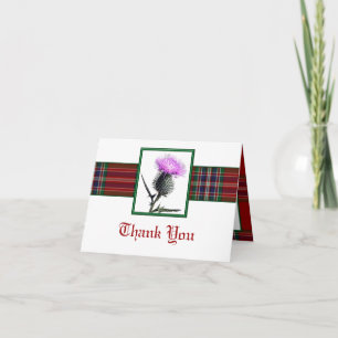 MacFarlane Tartan and Thistle Thank You Card
