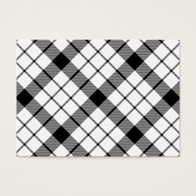 MacFarlane tartan black white plaid (Front)