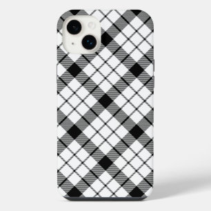 MacFarlane tartan black white plaid iPhone 14 Plus Case
