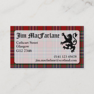 MacFarlane Tartan Business Card