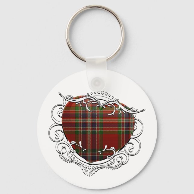 MacFarlane Tartan Heart Key Ring (Front)