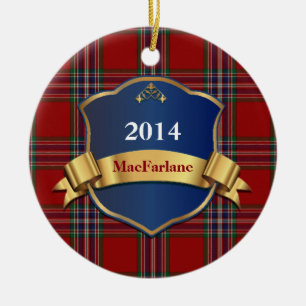 MacFarlane Tartan Plaid Custom ornament
