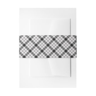 MacFarlane Tartan Plaid Pattern Red Invitation Belly Band