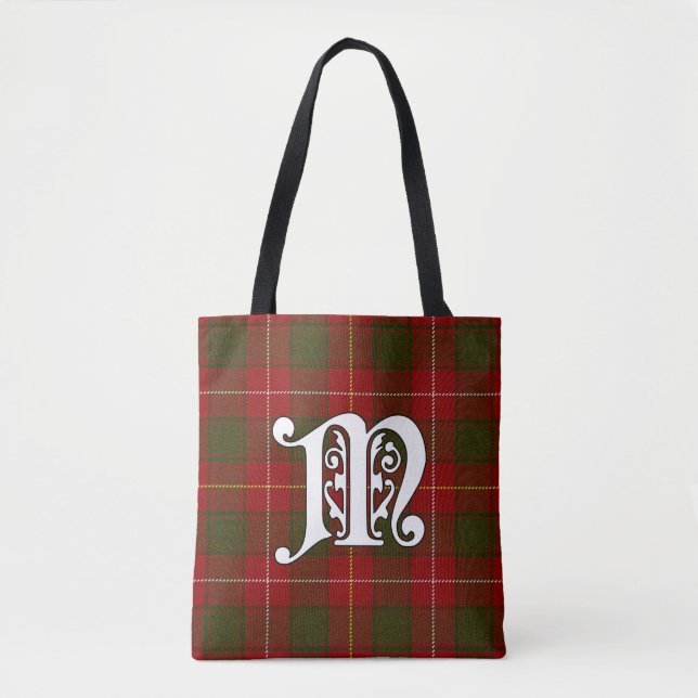 MacFie Clan Tartan Monogram Tote Bag (Front)