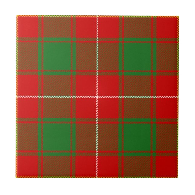Macfie MacPhie Clan Hunting Tartan Plaid Pattern Ceramic Tile (Front)