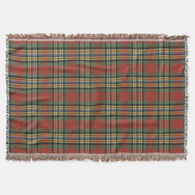 MacGill Ancient  Original Scottish Tartan Throw Blanket (Front)