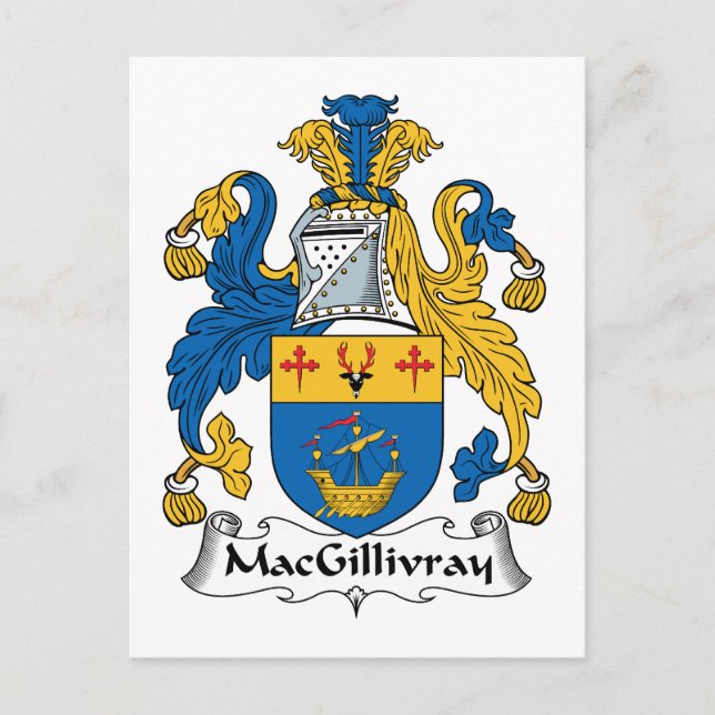 MacGillivray Family Crest Postcard (Front)
