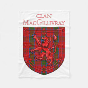 MacGillivray Tartan Scottish Plaid Lion Rampant Fleece Blanket