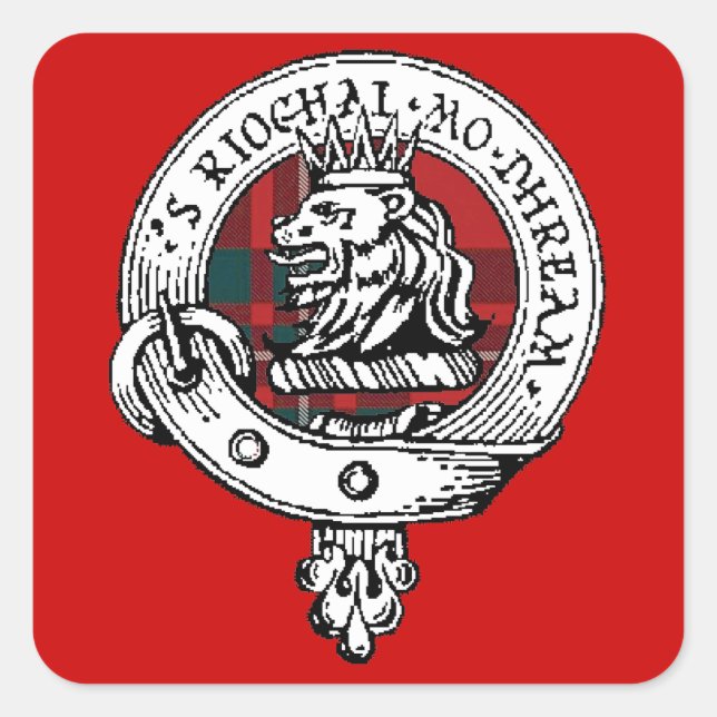MacGregor Clan Badge Sticker RED (Front)