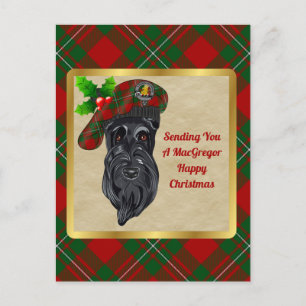 MacGregor Clan Badge & Tartan Christmas Postcard