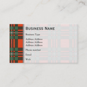 Macgregor clan Plaid Scottish tartan Business Card